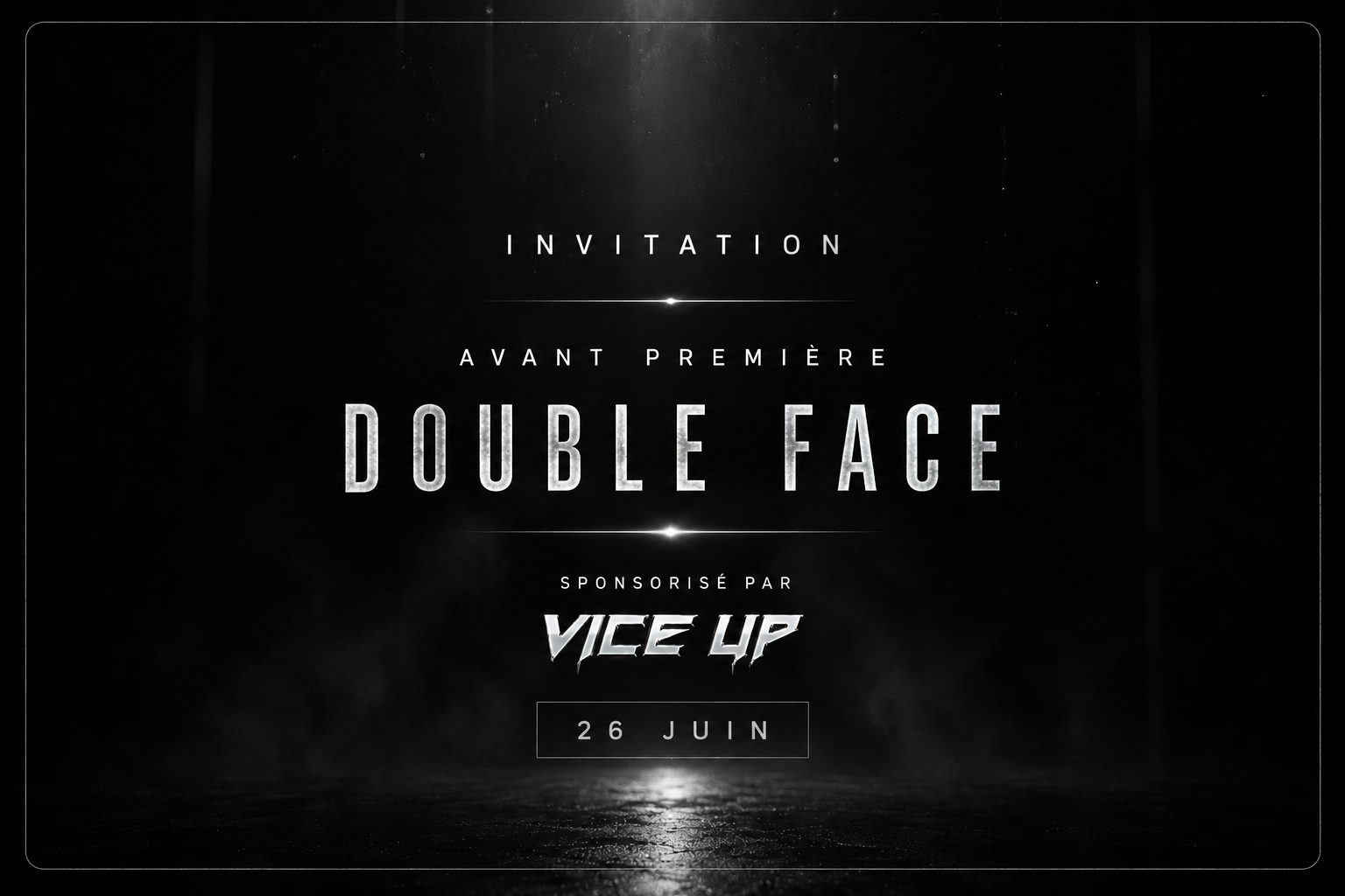 Invitation privée avant première double face